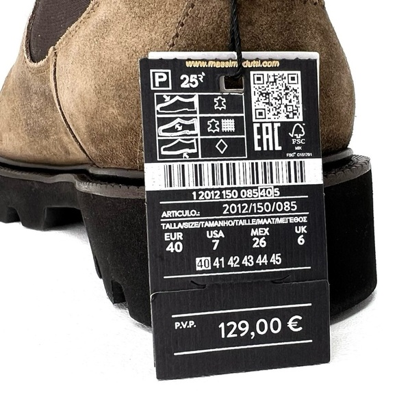 Massimo Dutti Chelsea Boots Moc Toe Brown Suede Euro Size 40 = US 7 New NWT main image 5